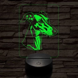 Angol agár-fej 7 színű 3D led lámpa
