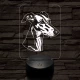 Angol agár-fej 7 színű 3D led lámpa