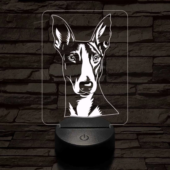 Ibizai kopó-fej 7 színű 3D led lámpa
