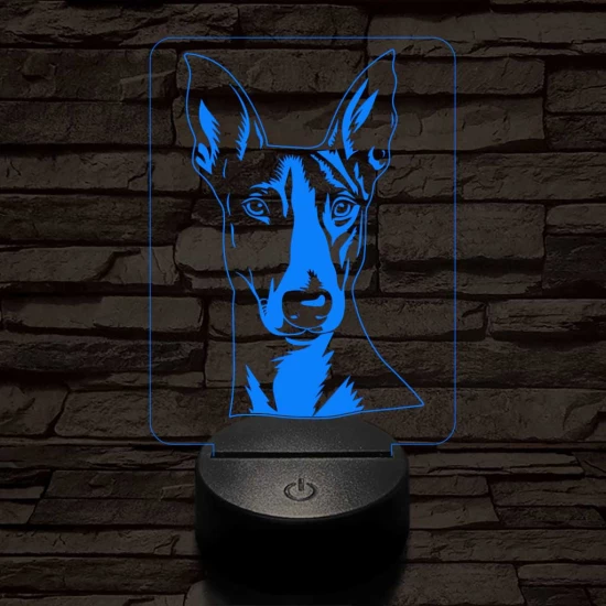 Ibizai kopó-fej 7 színű 3D led lámpa