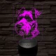 Airedale terrier-fej 7 színű 3D led lámpa