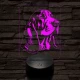 Basset hound-fej 7 színű 3D led lámpa