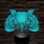 Bölcs Bagoly 7 színű 3D led lámpa