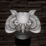 Bölcs Bagoly 7 színű 3D led lámpa