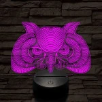 Bölcs Bagoly 7 színű 3D led lámpa