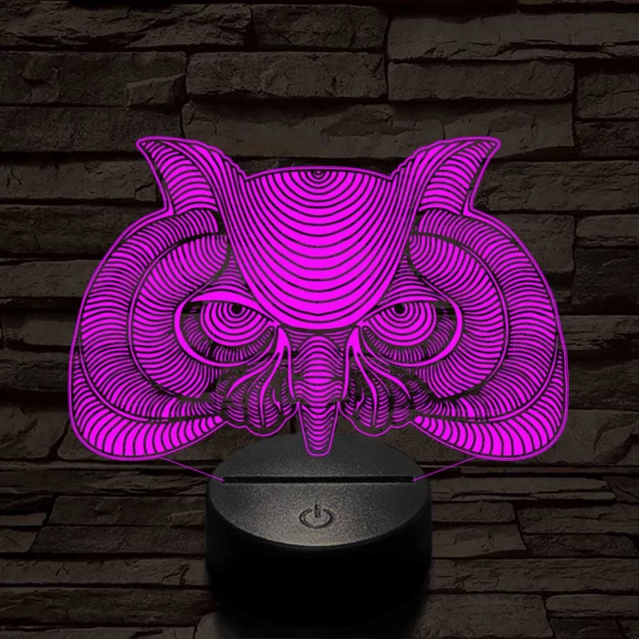 Bölcs Bagoly 7 színű 3D led lámpa