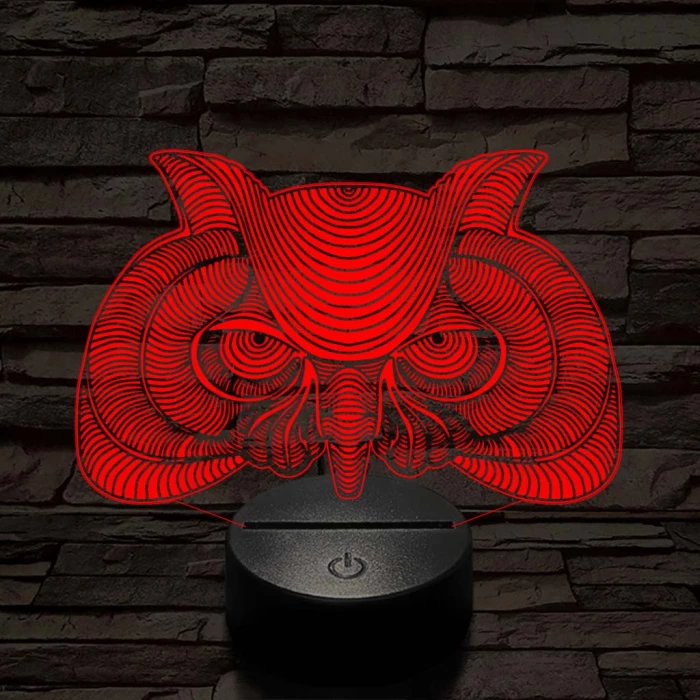 Bölcs Bagoly 7 színű 3D led lámpa