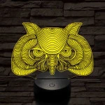 Bölcs Bagoly 7 színű 3D led lámpa