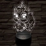 Bagoly bébi 7 színű 3D led lámpa