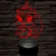 Bagoly bébi 7 színű 3D led lámpa