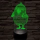 Oké csibe 7 színű 3D led lámpa