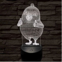 Oké csibe 7 színű 3D led lámpa