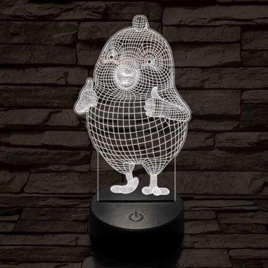Oké csibe 7 színű 3D led lámpa