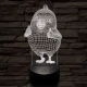 Oké csibe 7 színű 3D led lámpa