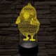 Oké csibe 7 színű 3D led lámpa