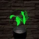 Fürj és galamb 7 színű 3D led lámpa