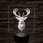 A csodaszarvas 7 színű valósághű 3D led lámpa