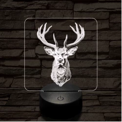 A csodaszarvas 7 színű valósághű 3D led lámpa