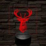 A csodaszarvas 7 színű valósághű 3D led lámpa