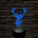 A csodaszarvas 7 színű valósághű 3D led lámpa