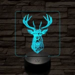 A csodaszarvas 7 színű valósághű 3D led lámpa