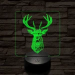 A csodaszarvas 7 színű valósághű 3D led lámpa