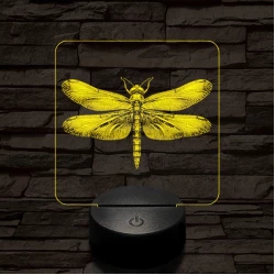 A szitakötő ruhája 7 színű valósághű 3D led lámpa