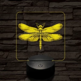 A szitakötő ruhája 7 színű valósághű 3D led lámpa