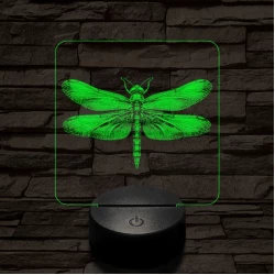A szitakötő ruhája 7 színű valósághű 3D led lámpa