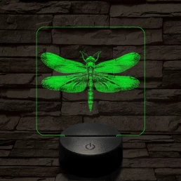 A szitakötő ruhája 7 színű valósághű 3D led lámpa