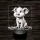 Mókás kismalac 7 színű valósághű 3D led lámpa