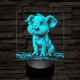 Mókás kismalac 7 színű valósághű 3D led lámpa