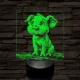 Mókás kismalac 7 színű valósághű 3D led lámpa