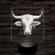 A tehéncsorda vezére 7 színű valósághű 3D led lámpa