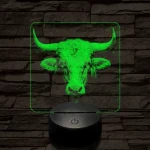 A tehéncsorda vezére 7 színű valósághű 3D led lámpa