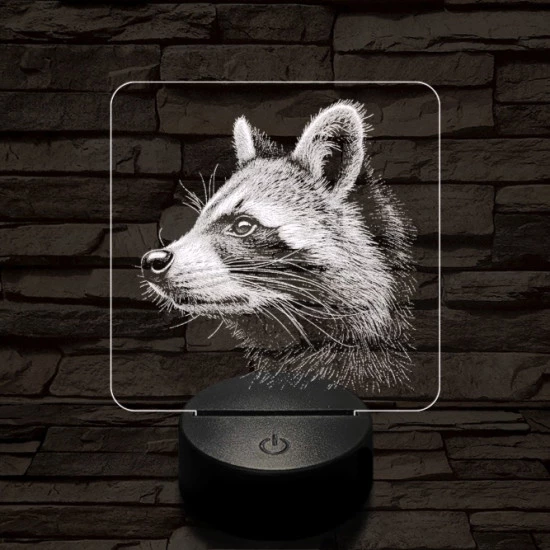 Mosó Masa 7 színű valósághű 3D led lámpa