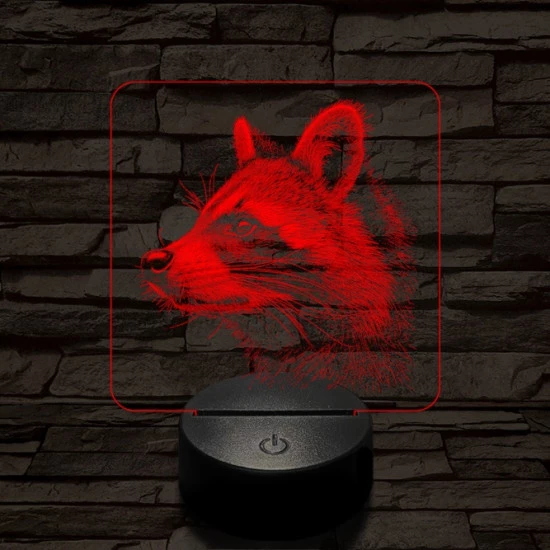 Mosó Masa 7 színű valósághű 3D led lámpa