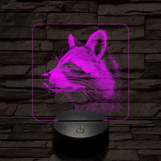 Mosó Masa 7 színű valósághű 3D led lámpa
