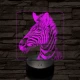 Bájos zebra 7 színű valósághű 3D led lámpa