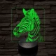 Bájos zebra 7 színű valósághű 3D led lámpa