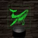 Hosszúszárnyú bálna 7 színű valósághű 3D led lámpa