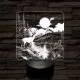 Gyönyörködő szarvas 7 színű valósághű 3D led lámpa