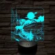 Gyönyörködő szarvas 7 színű valósághű 3D led lámpa