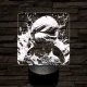 Boldog delfin 7 színű valósághű 3D led lámpa