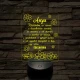 Anyák napjára virágzó szeretet 7 színű 3D LED lámpa