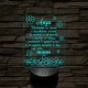 Anyák napjára virágzó szeretet 7 színű 3D LED lámpa