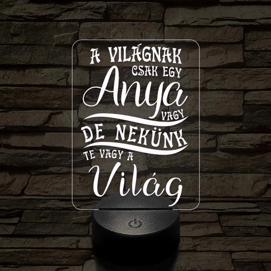 A világnak csak egy anya vagy – 7 színű, színváltós 3D LED lámpa