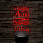 A világnak csak egy anya vagy – 7 színű, színváltós 3D LED lámpa