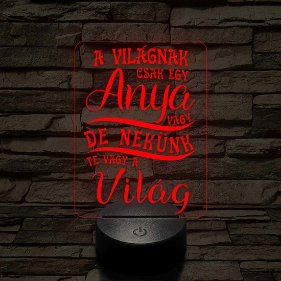 A világnak csak egy anya vagy – 7 színű, színváltós 3D LED lámpa