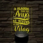 A világnak csak egy anya vagy – 7 színű, színváltós 3D LED lámpa
